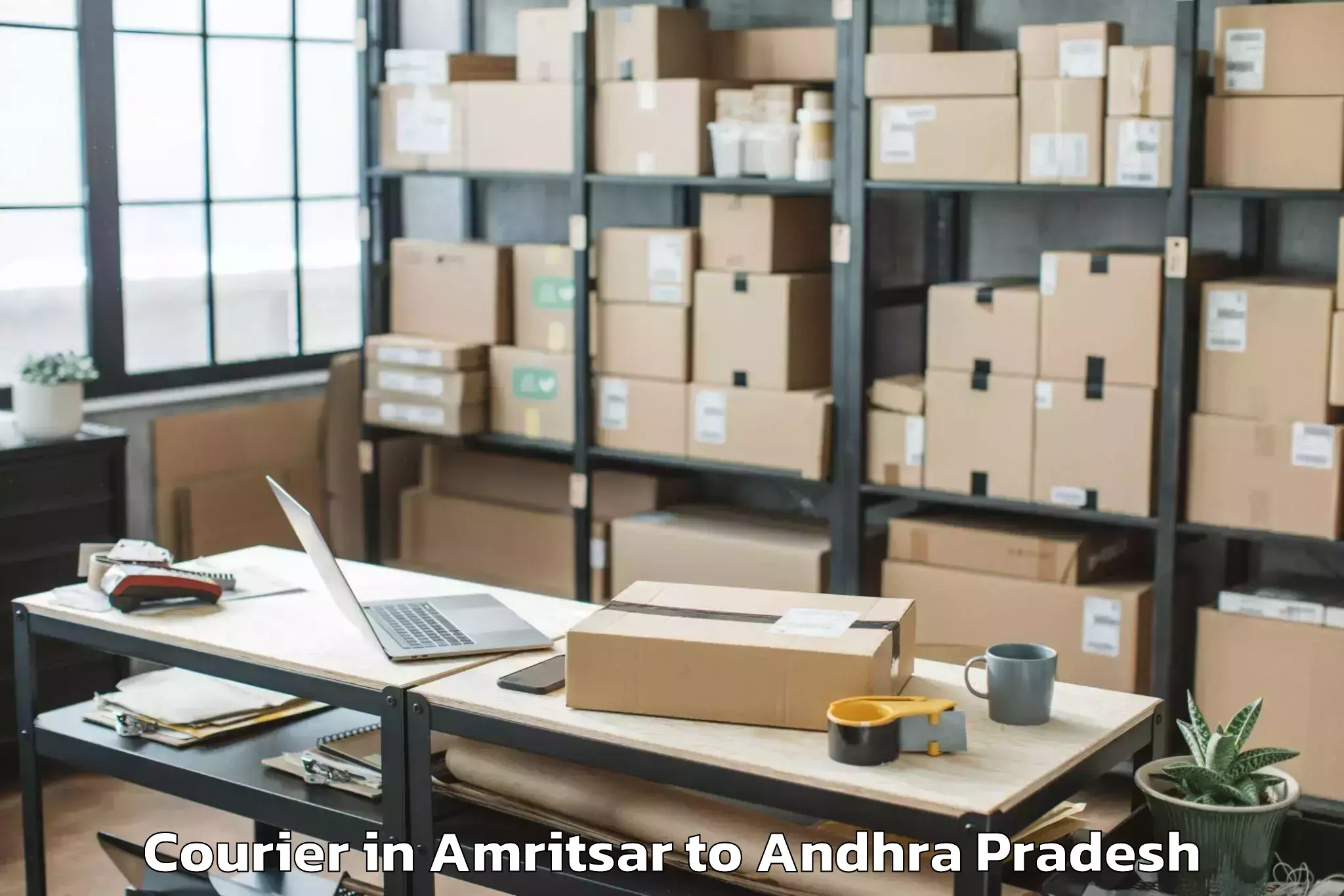 Easy Amritsar to Nidamanur Courier Booking